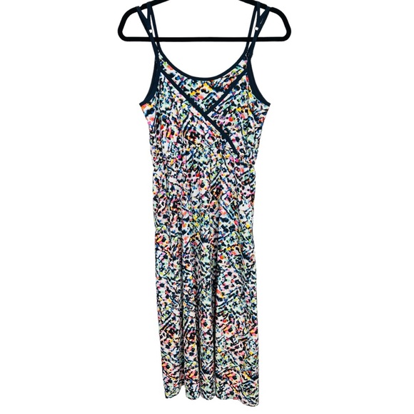 Athleta Sunbeam Easy Breezy Multicolor Spaghetti Strap Midi Dress - Picture 2 of 12